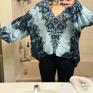 Free People XS button front blouse